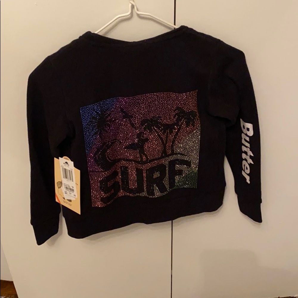 Butter Size 5 Kids Surf Black Zipup new with tags